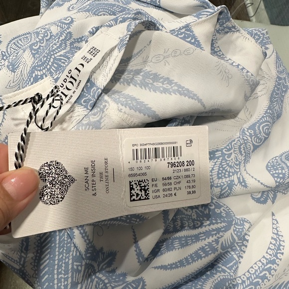 Studio Untold  white and blue blouse plus size 24/26. - Picture 5 of 8